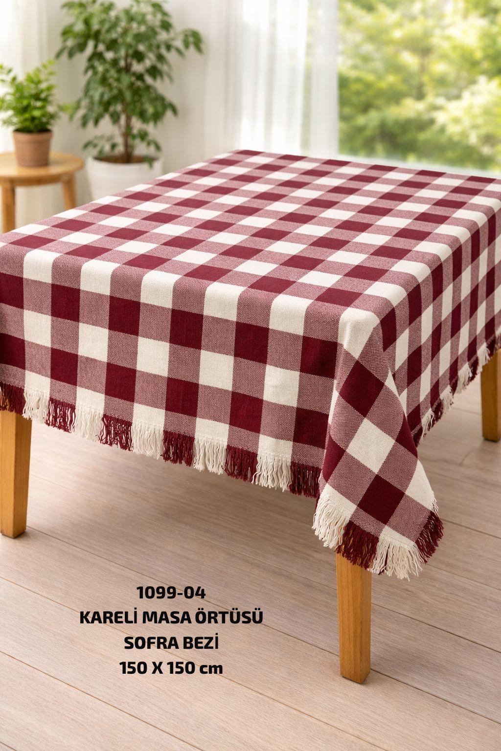 Kareli Masa Örtüsü Sofra Bezi