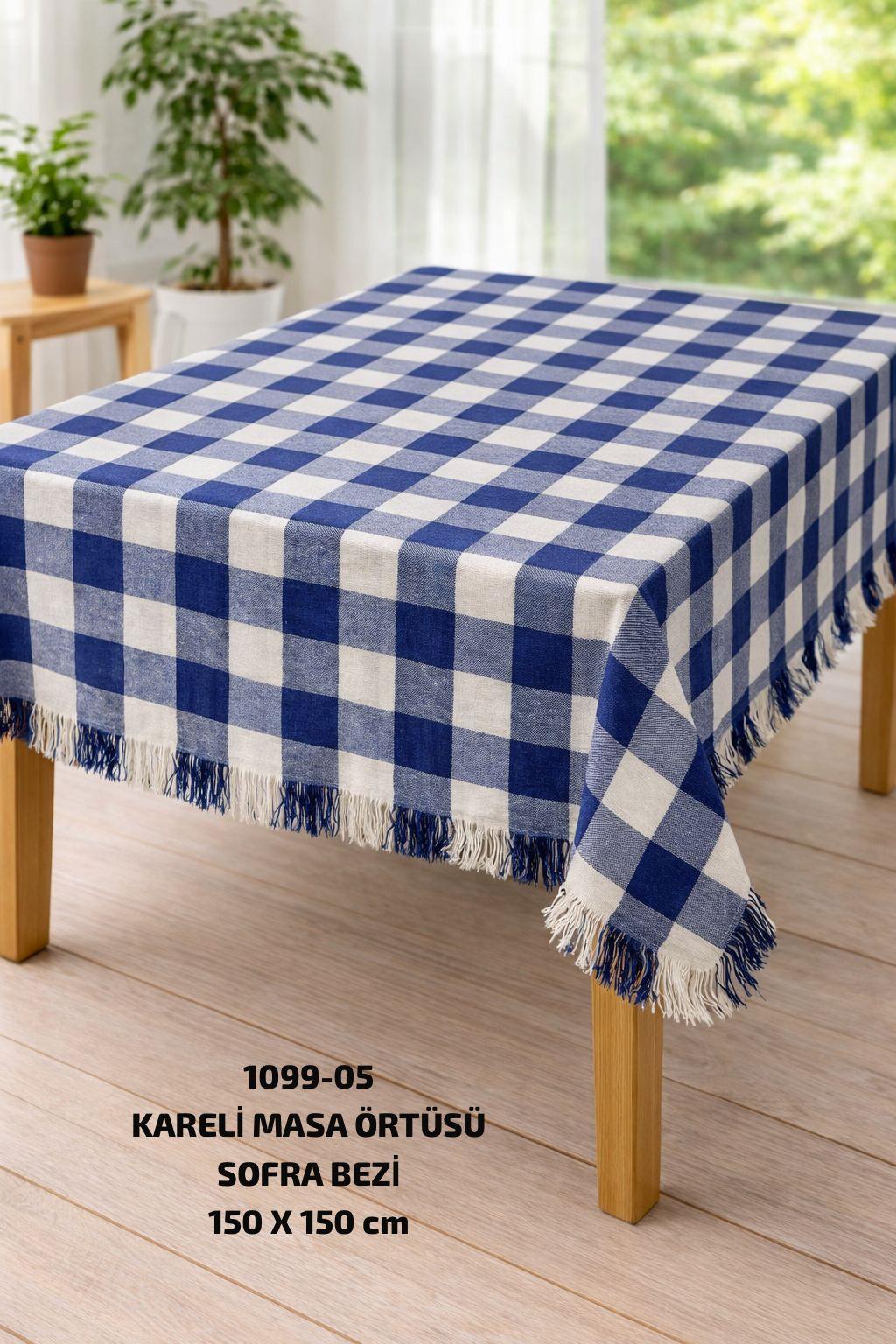 Kareli Masa Örtüsü Sofra Bezi