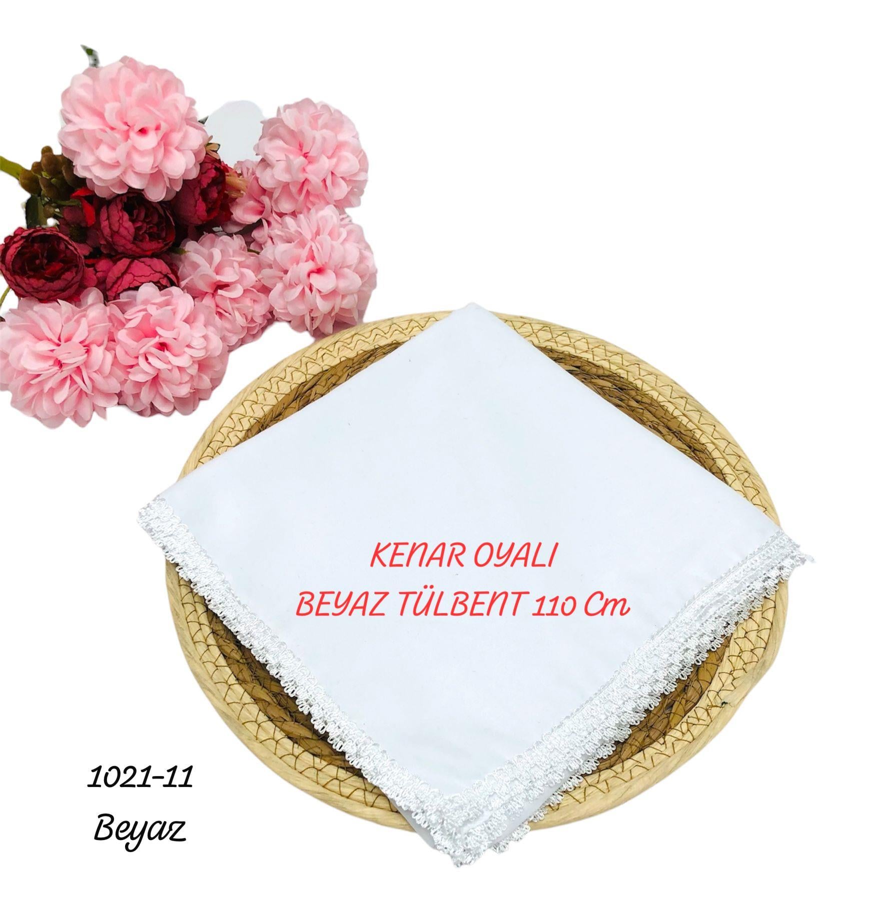 Kenarı Oyalı Tülbent 110 cm