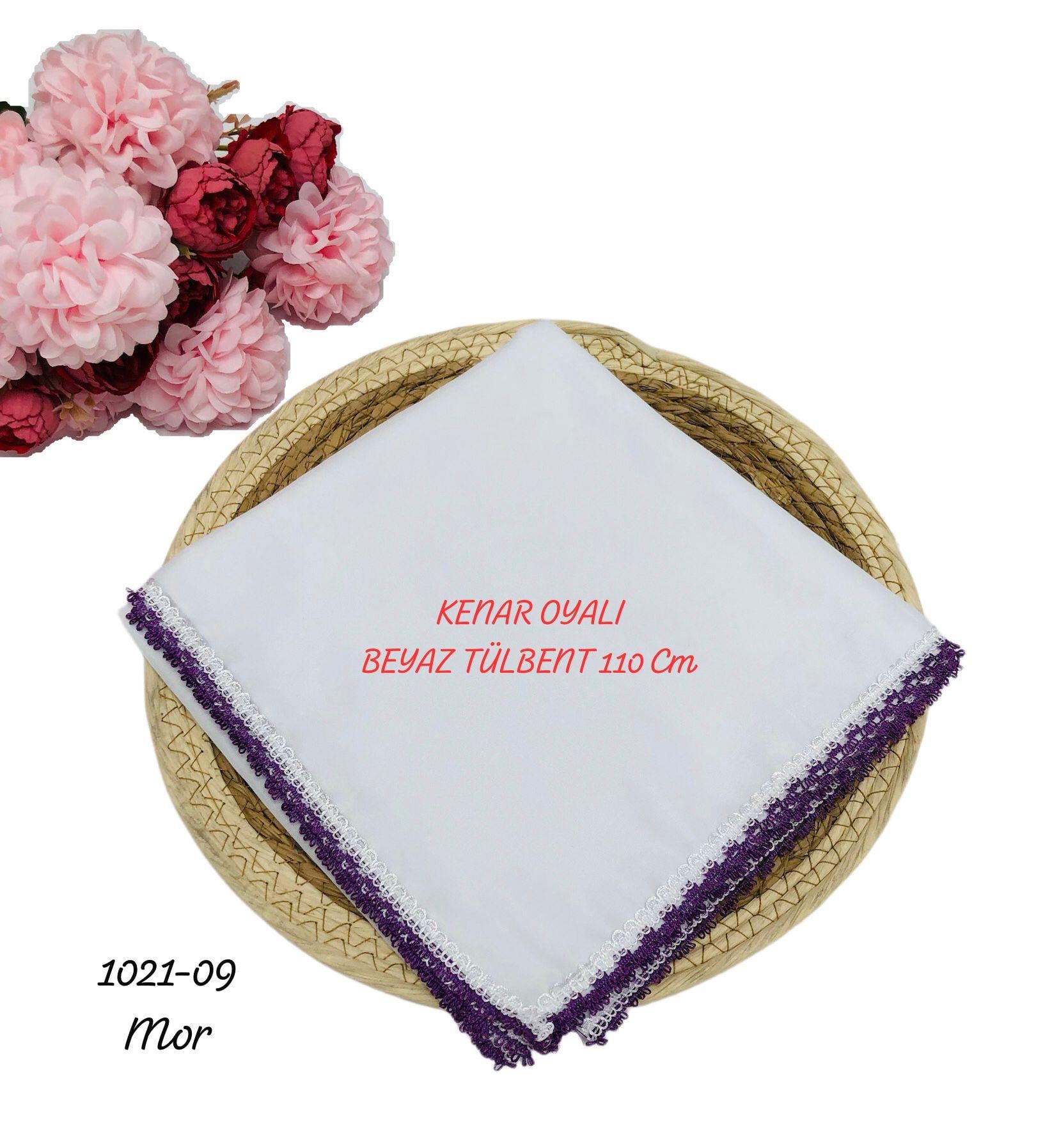 Kenarı Oyalı Tülbent 110 cm