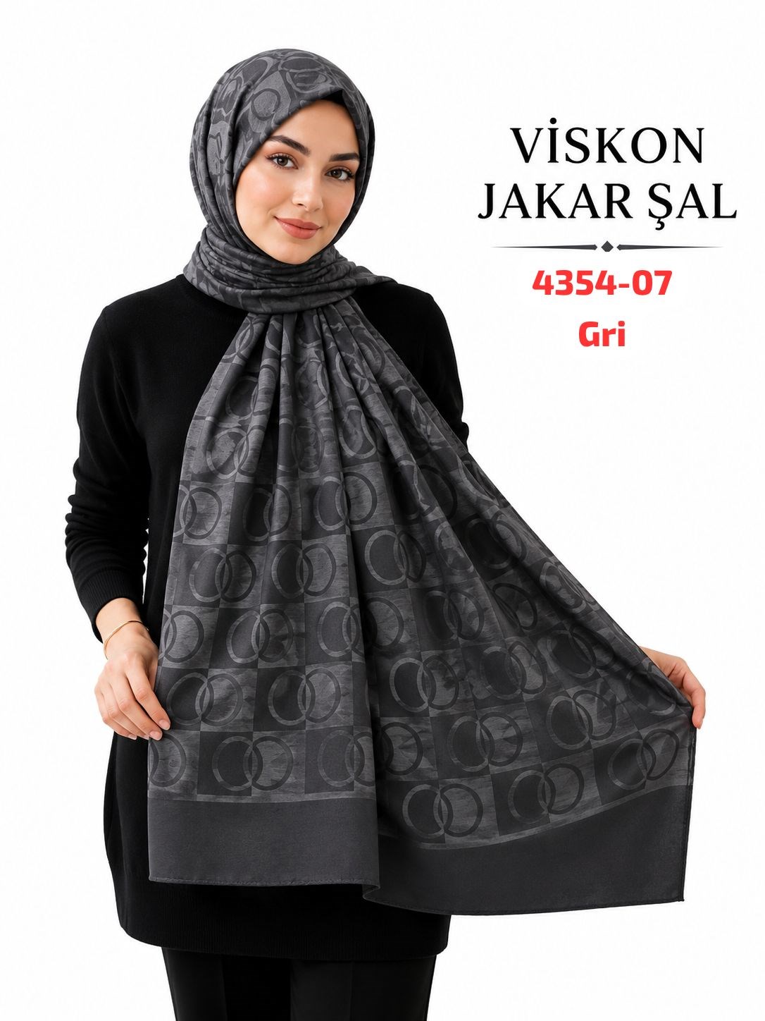 Lüx Viskon Jakar Şal