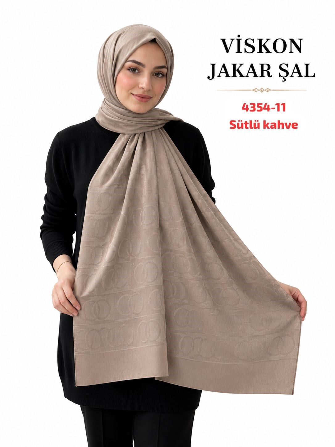 Lüx Viskon Jakar Şal