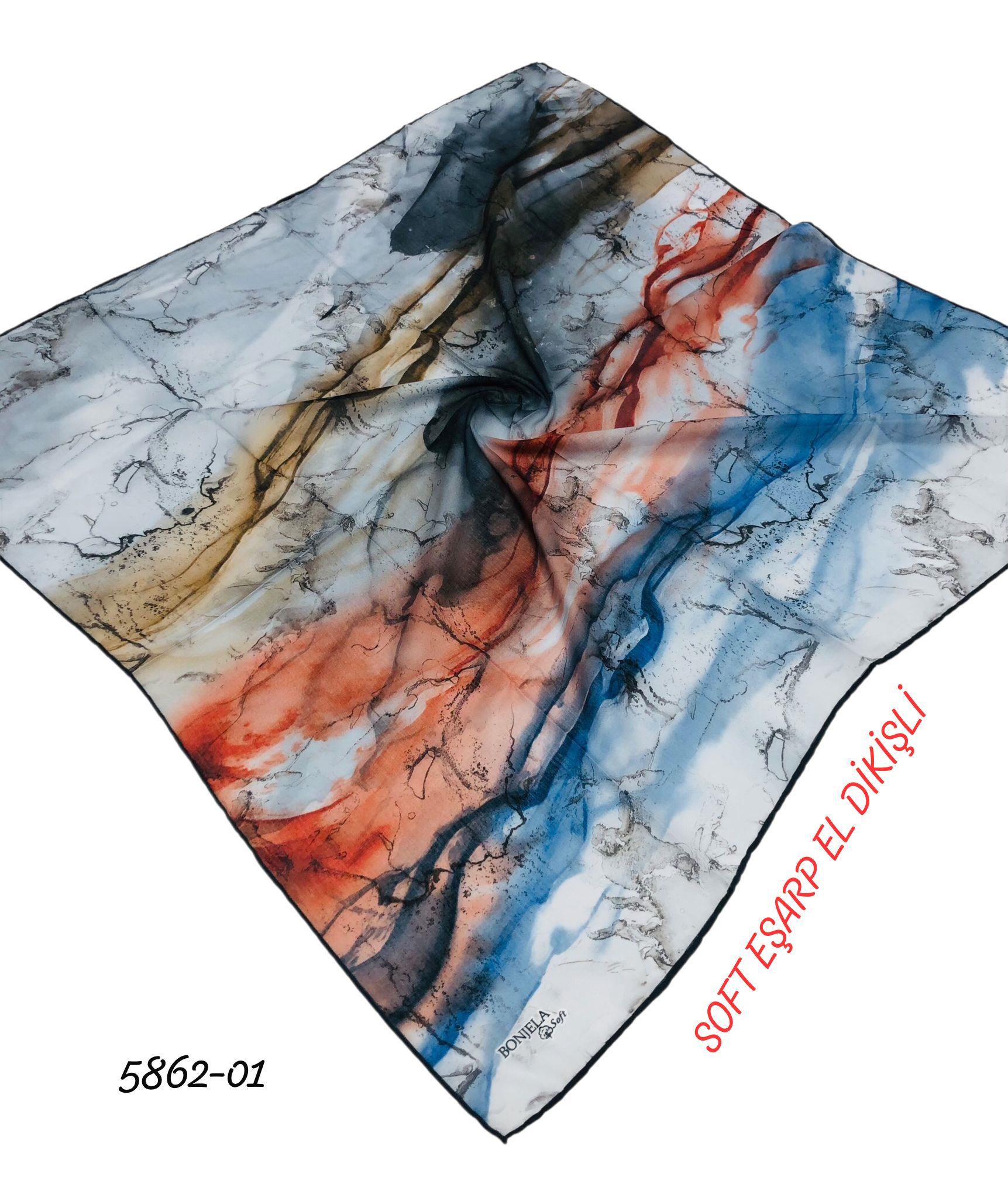 Soft Eşarp El Dikişli