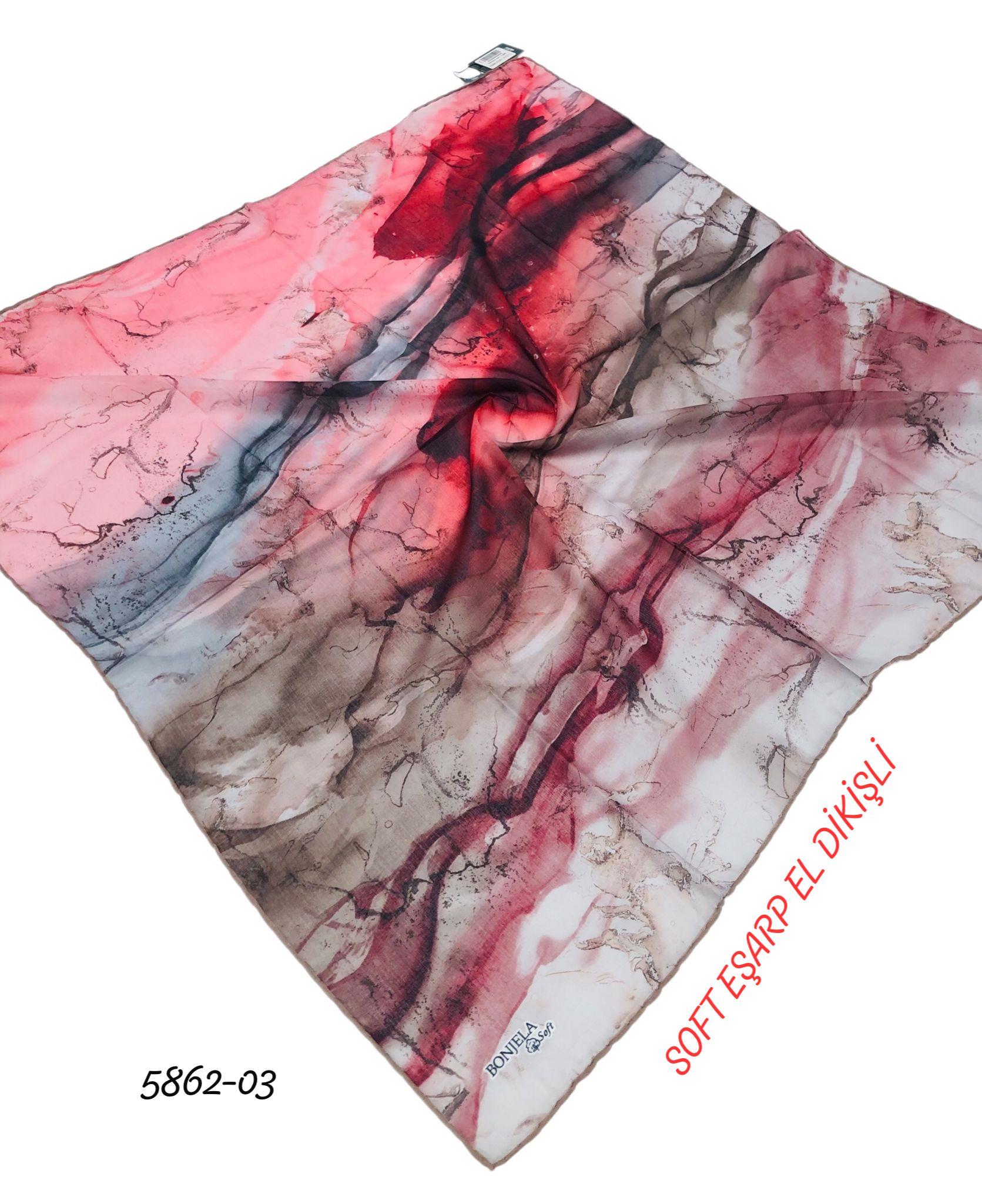 Soft Eşarp El Dikişli