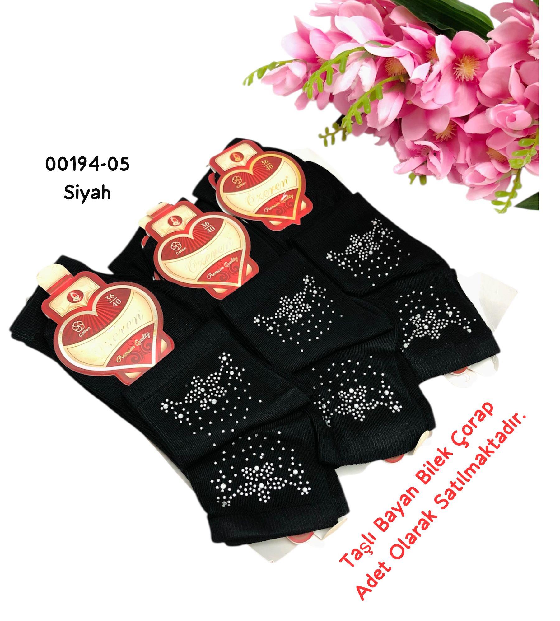 Taşlı Bayan Bilek Çorap