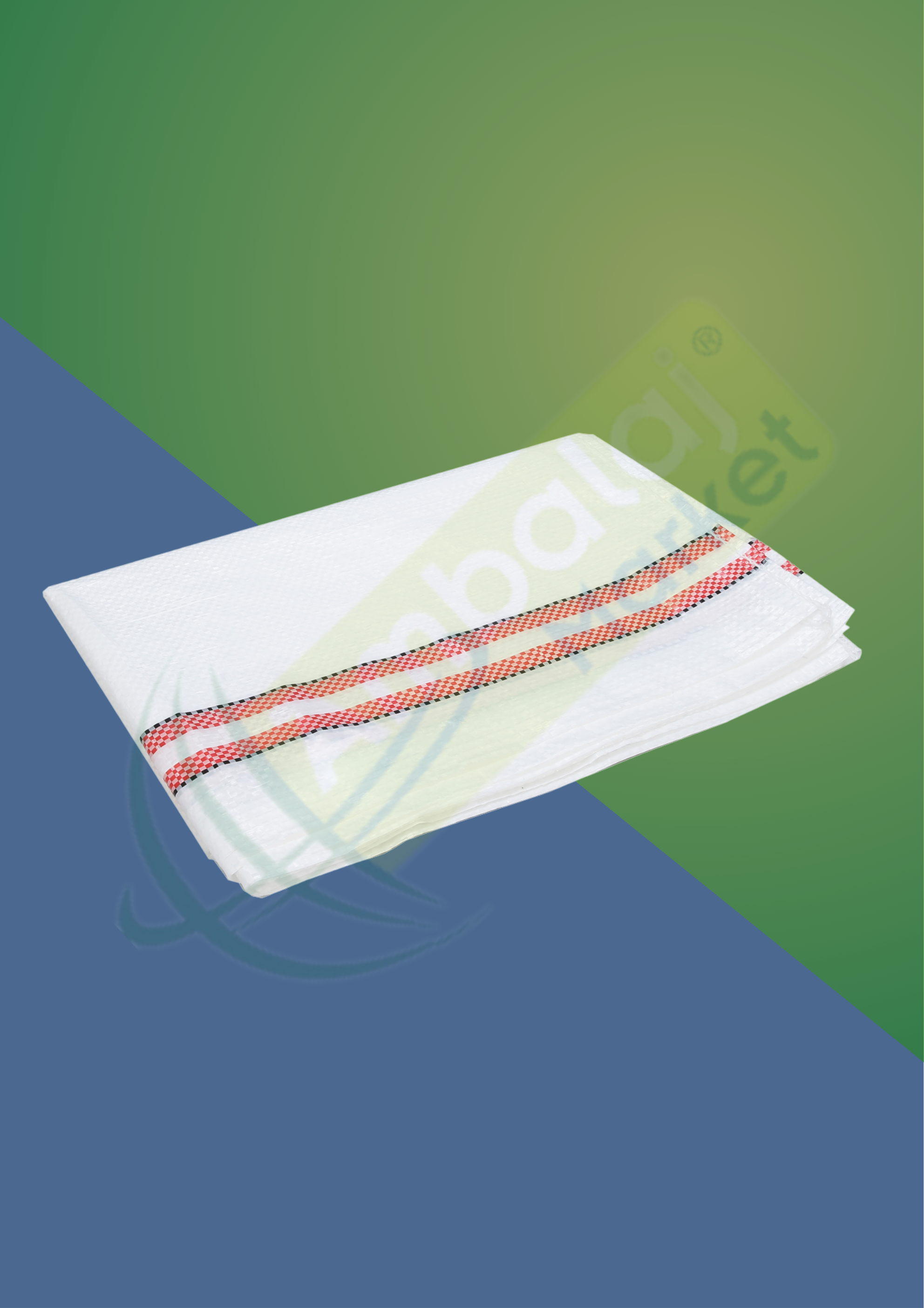 50cm X 80 mt ÇİFT ŞERİTLİ KIRMIZI ÇUVAL
