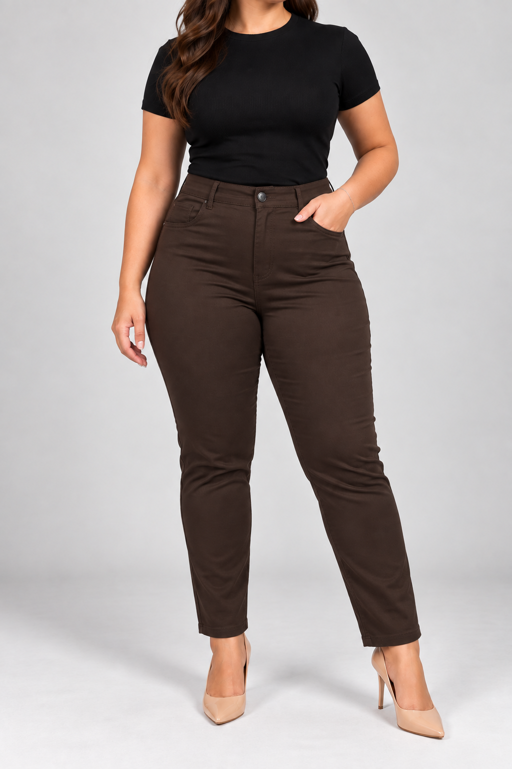 Kahverengi Gabardin Pantolon 