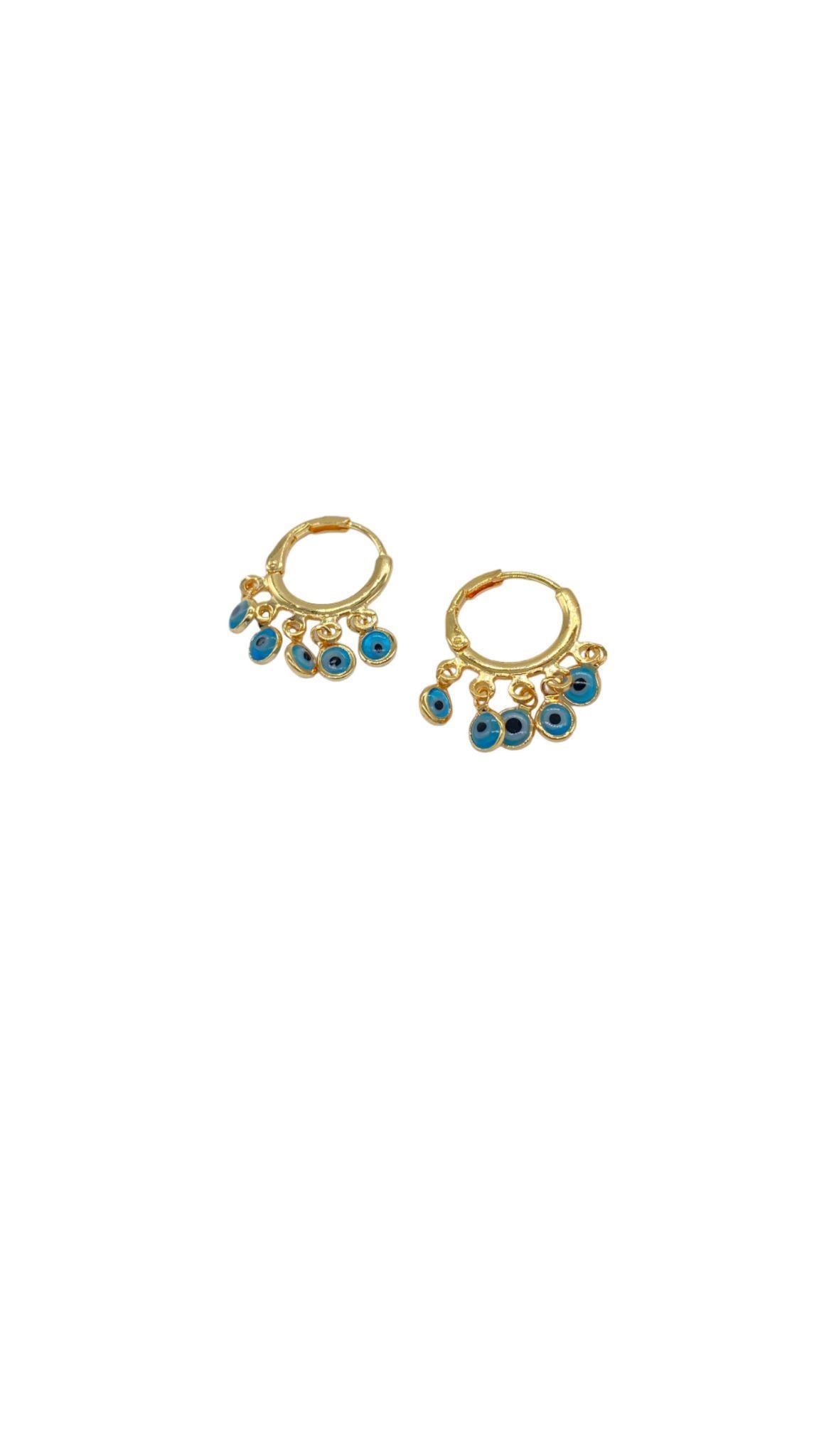Bijoux Çoklu Sallantılı Nazar Boncuğu Küpe