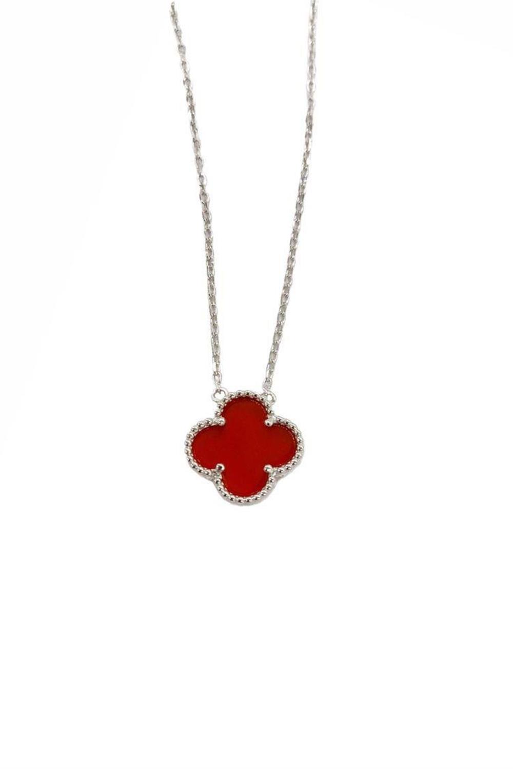 İthal Akik Clover Kolye