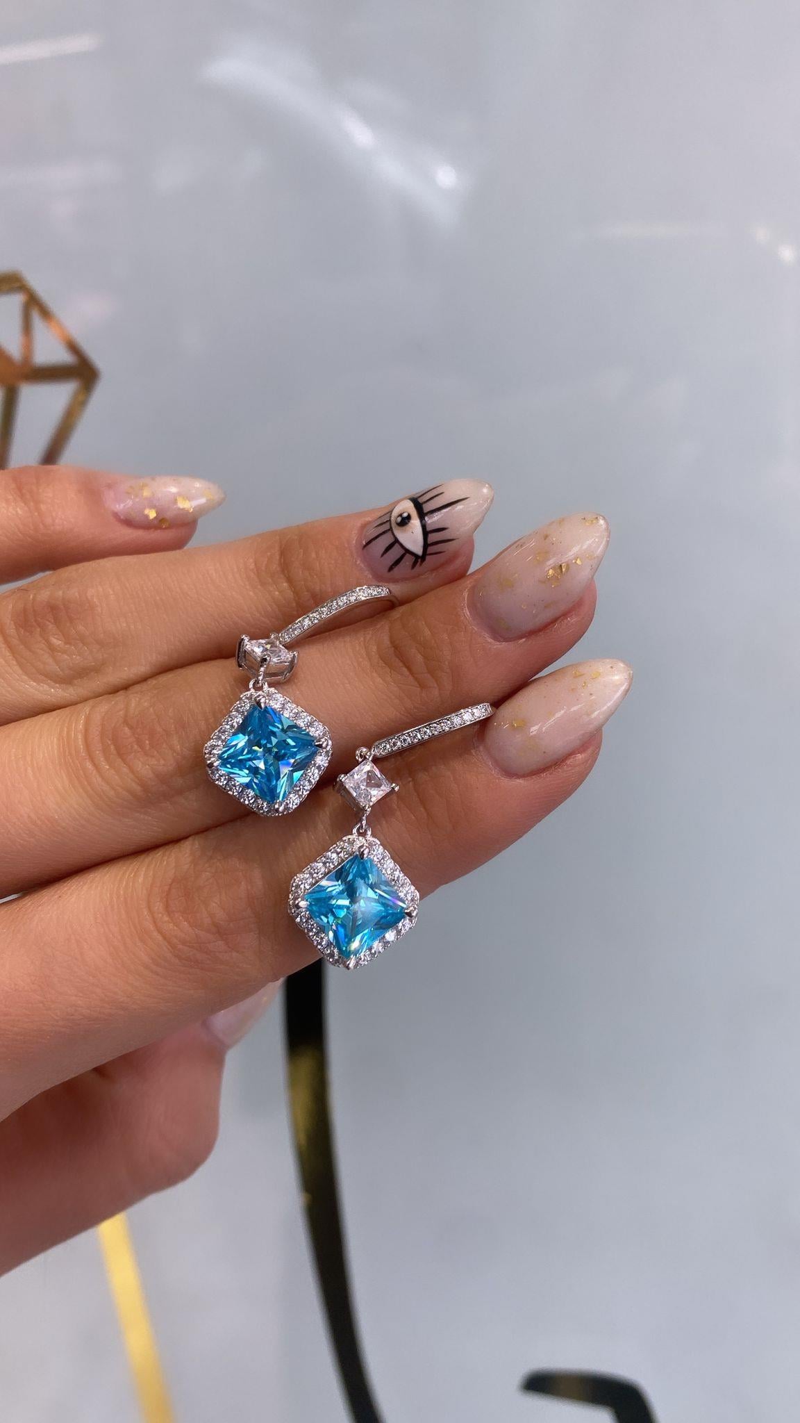 İthal Baby Blue Bakly Küpe