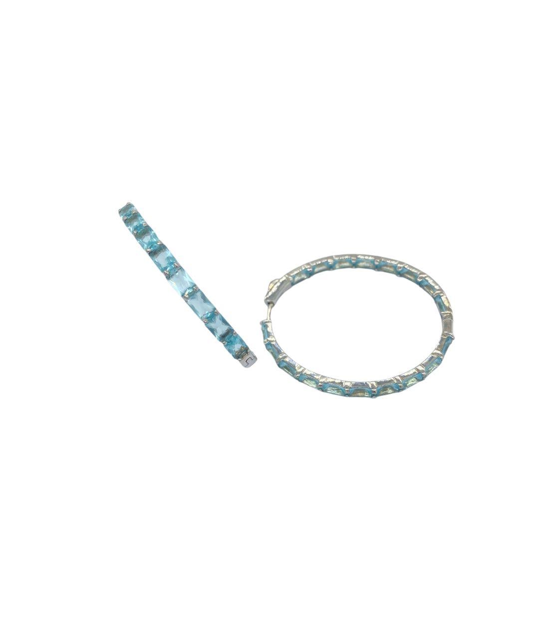 İthal Baby Blue Halka Küpe