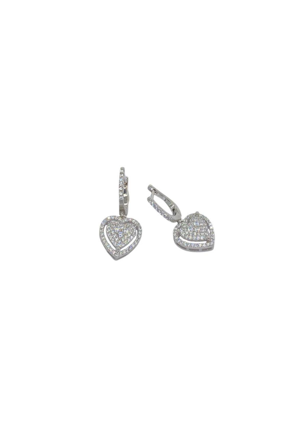 İthal Heart Sallantılı Küpe