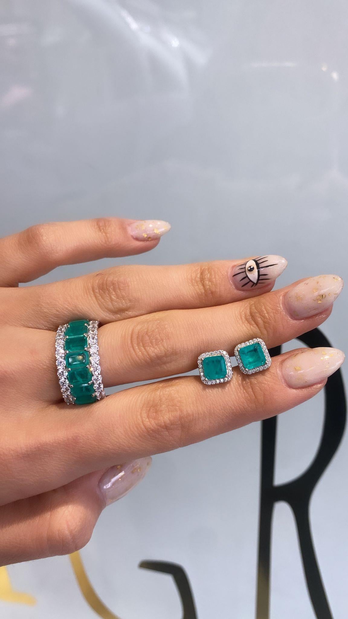 İthal Paraiba Quare Çivi Küpe