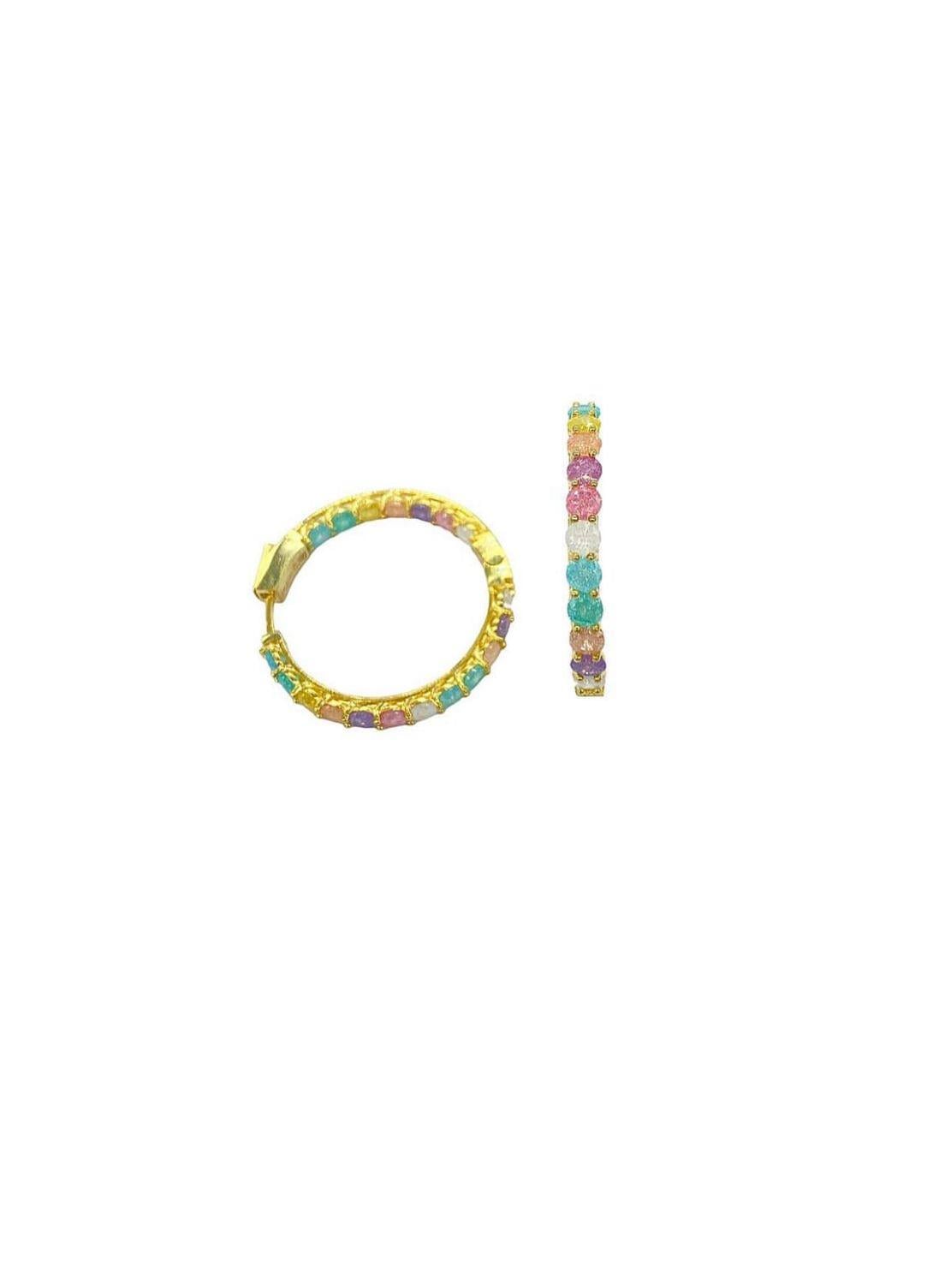 İthal Rainbow Halka Küpe