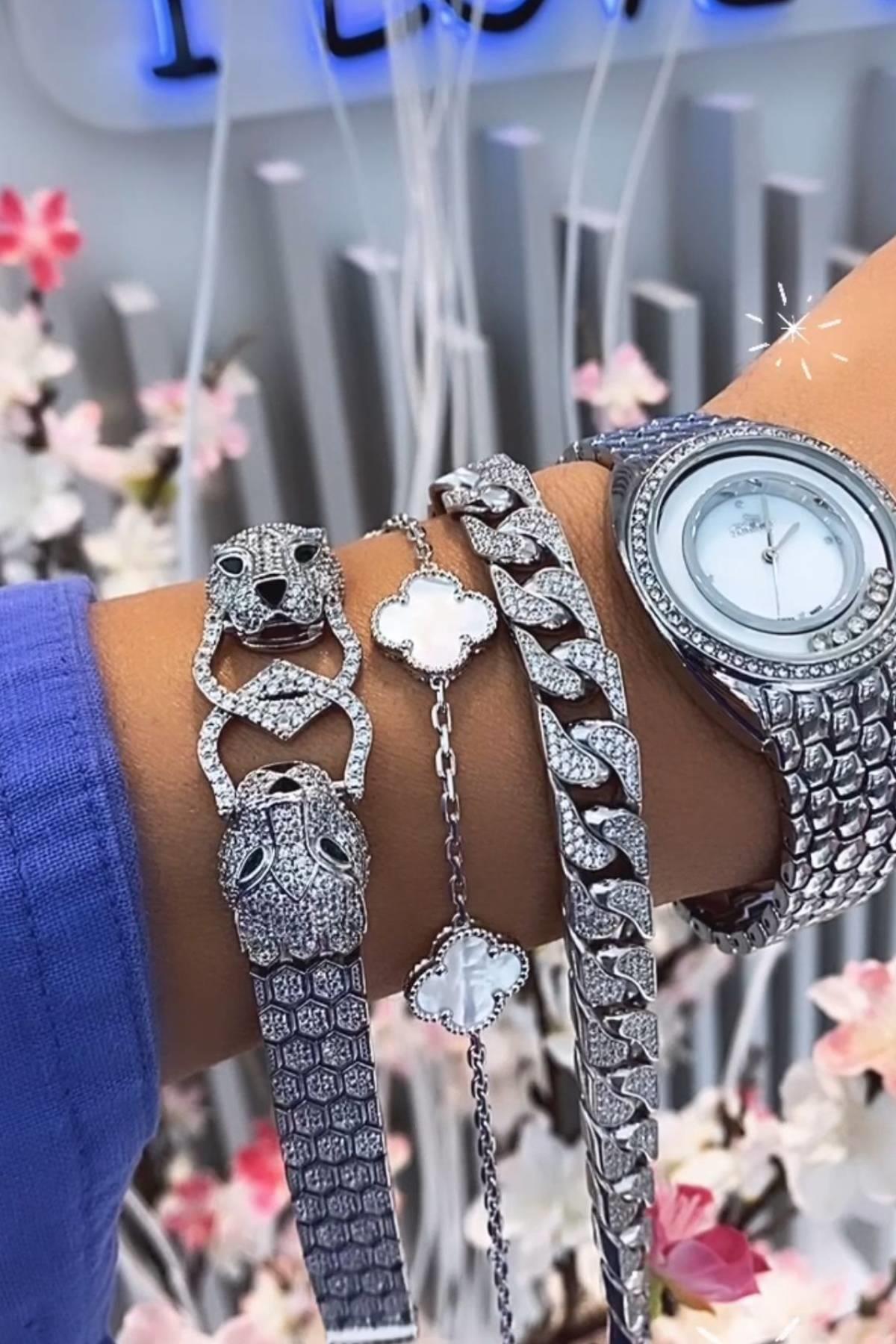 İthal Taşlı Twies Tiger Bileklik