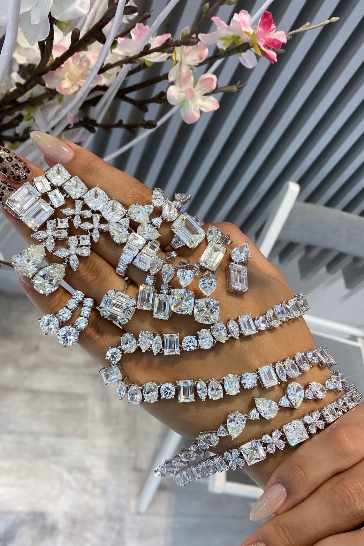 İthal Vip Seri Mozanite Big Drop Dipy Küpe