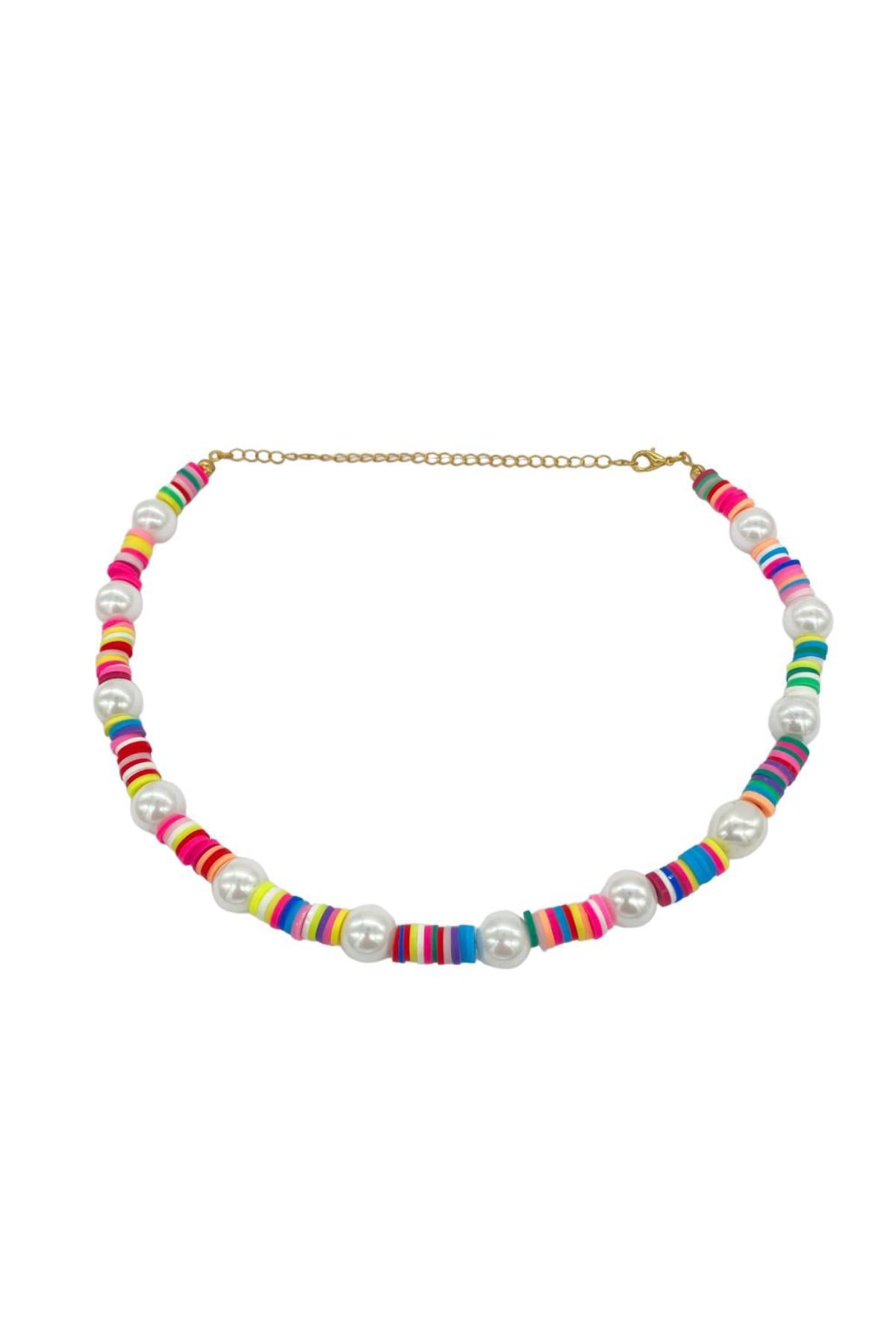 Rainbow Pearl Kolye