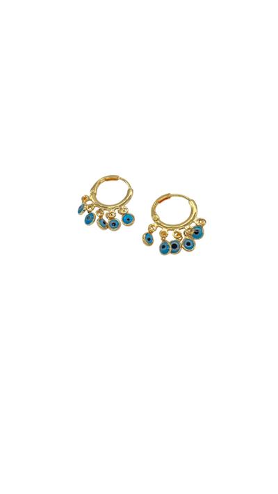 Bijoux Çoklu Sallantılı Nazar Boncuğu Küpe