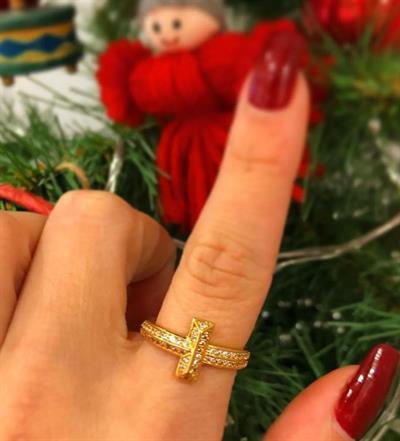 Bijoux Gold Altı Açık T Yüzük