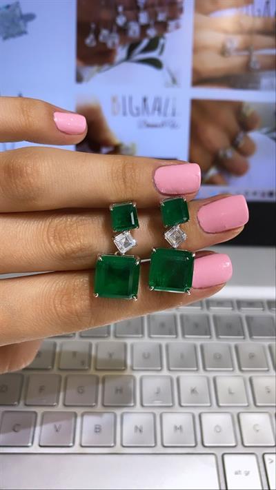 Emerald Three Bacchetta Küpe