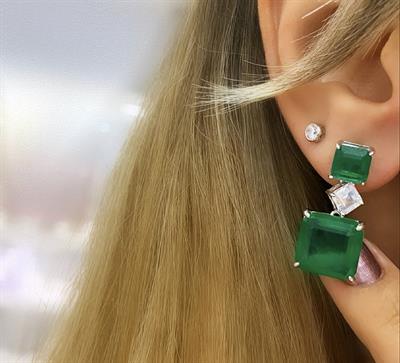 Emerald Three Bacchetta Küpe
