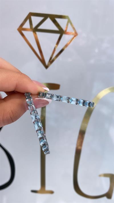 İthal Baby Blue Halka Küpe