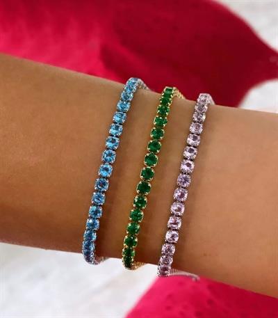 İthal Bijoux Renkli Su Yolu Bileklik