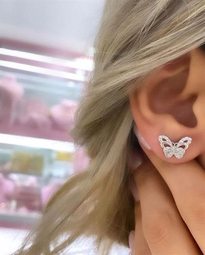 İthal Butterflies Küpe