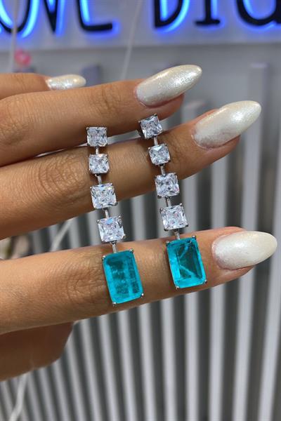 İthal Celia Paraiba Quare Küpe