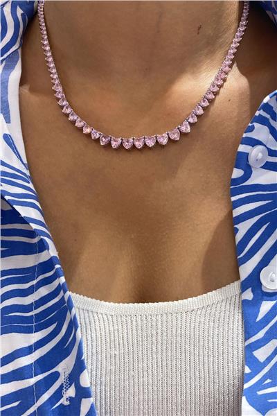 İthal Celia Pinky Cuore Kolye