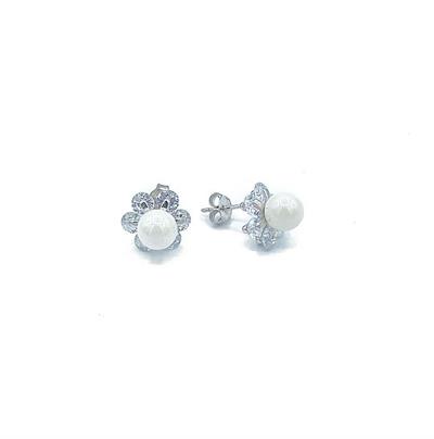 İthal Flowers Pearl Küpe