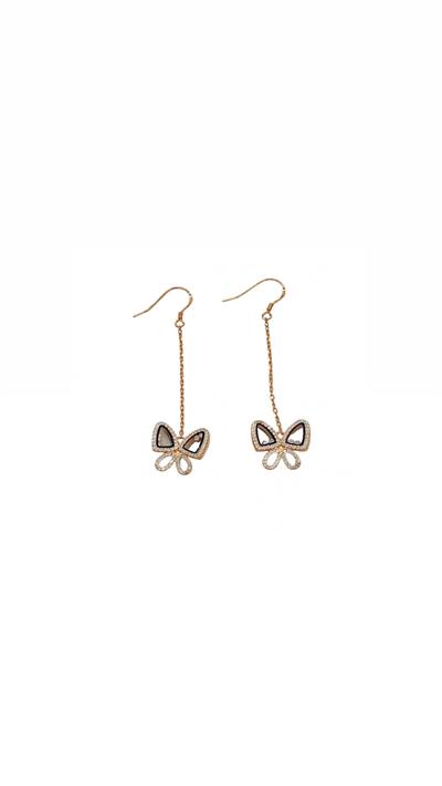 İthal Glass Butterfly Küpe