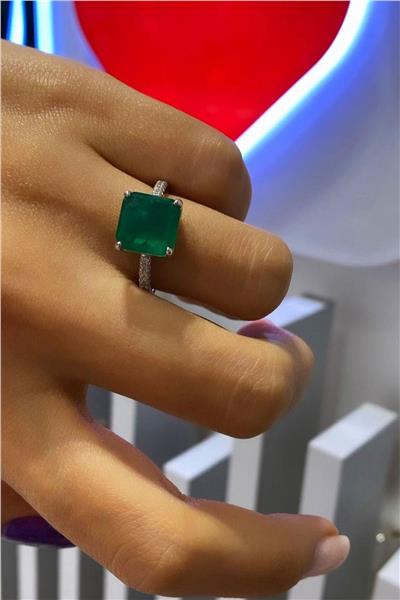 İthal Green Quare Yüzük