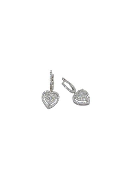 İthal Heart Sallantılı Küpe