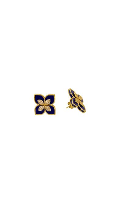 İthal Navy Clover Küpe