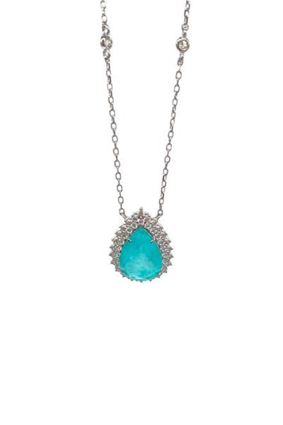 İthal Paraiba Drop Kolye