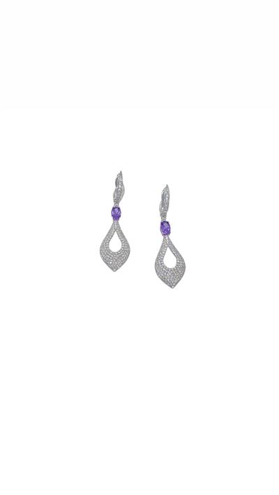 İthal Purple Elly Küpe