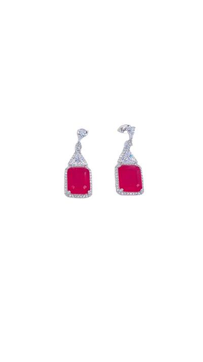 İthal Ruby Dipy Küpe