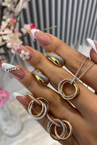 İthal Tries Colores Halka Küpe