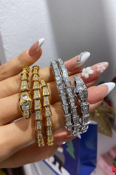 İthal Üç Sıralı Snake Bilezik