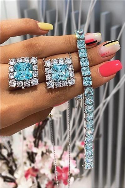 İthal Vip Seri Blue Quare Bileklik