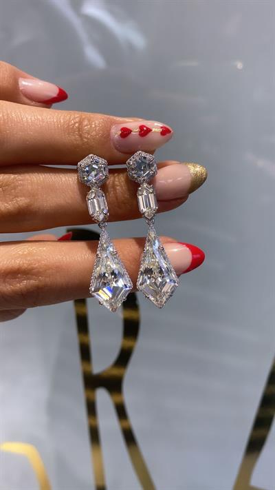 İthal Vip Seri Mozanite Geo Ucy Küpe