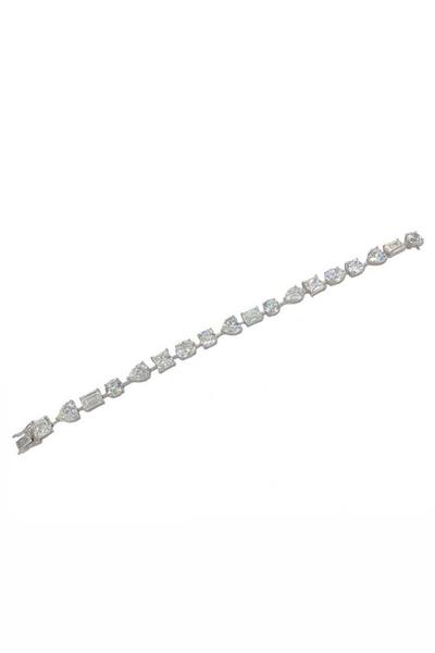 İthal Vip Seri Mozanite Heart Quare Bileklik
