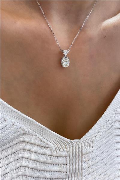 İthal Vip Seri Mozanite Ovy Ucy Kolye