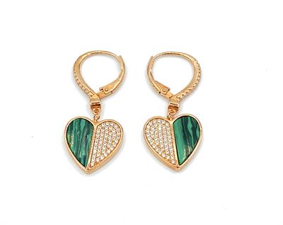 Malachite Kalp Küpe