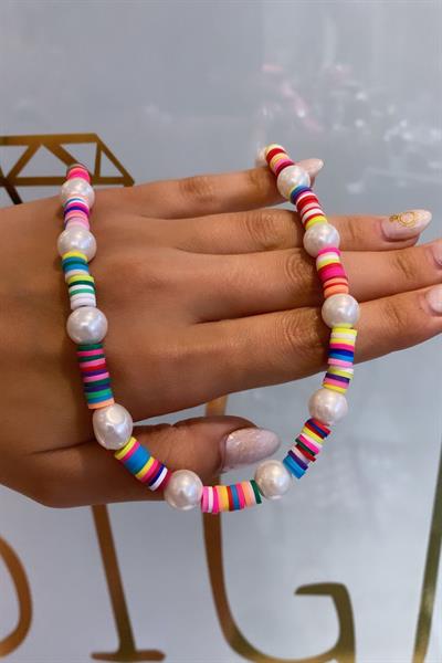 Rainbow Pearl Kolye