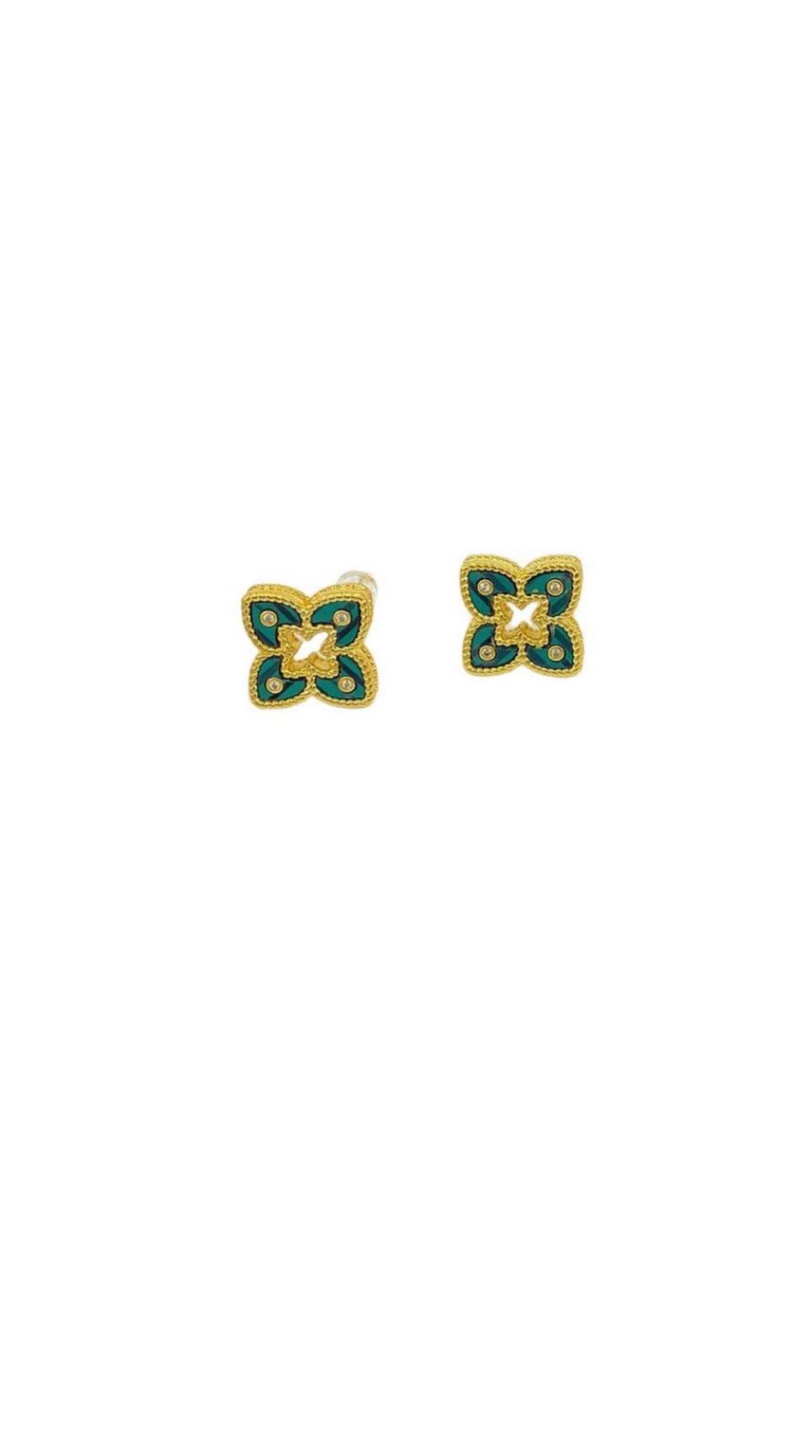 Bijoux Malachite Clover Kolye