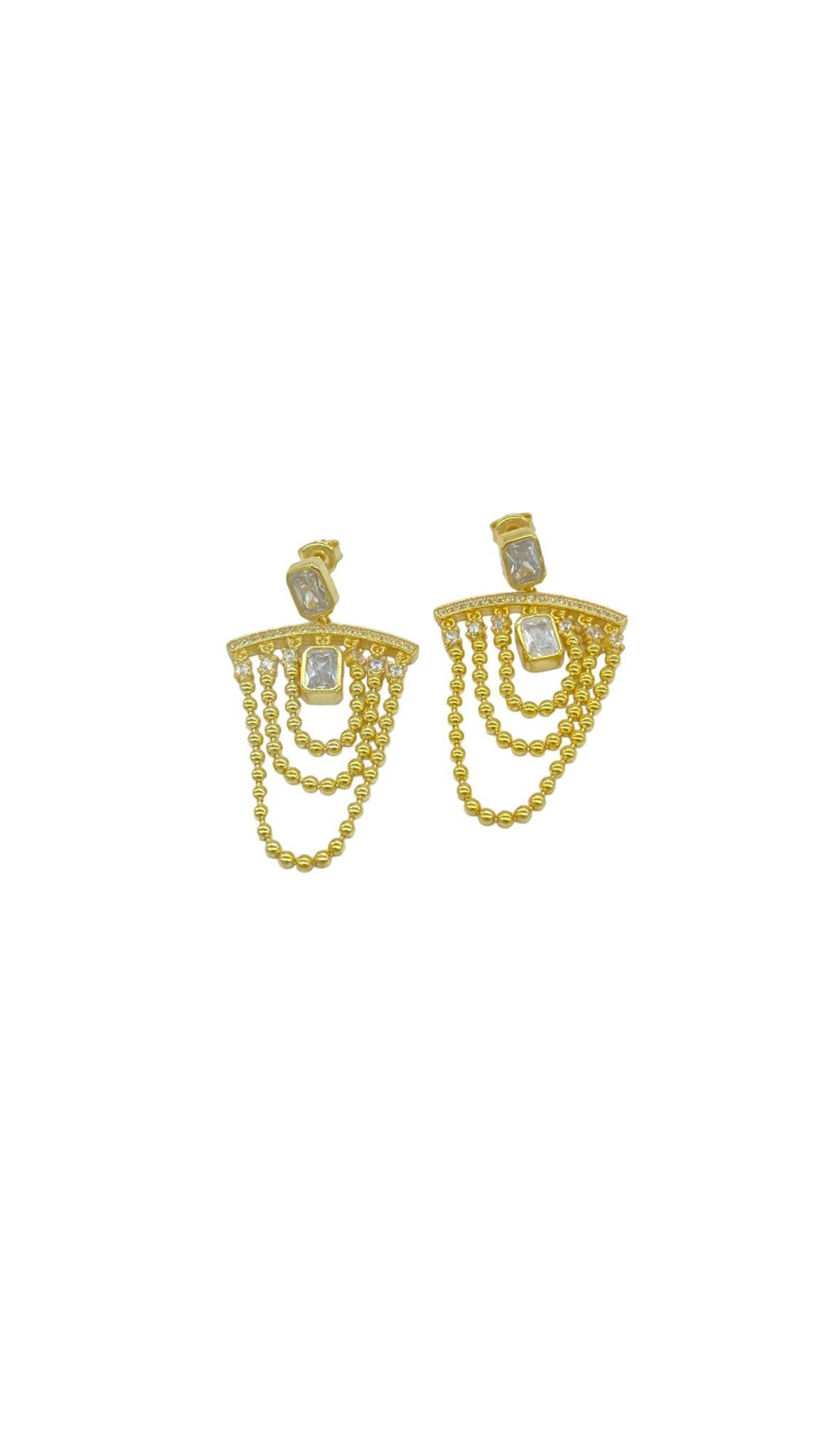Goldie Quare Topçuk Küpe