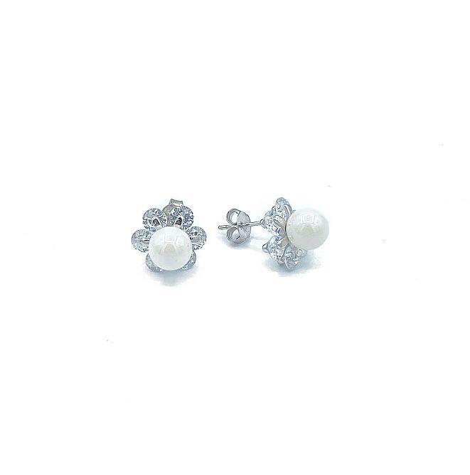 İthal Flowers Pearl Küpe