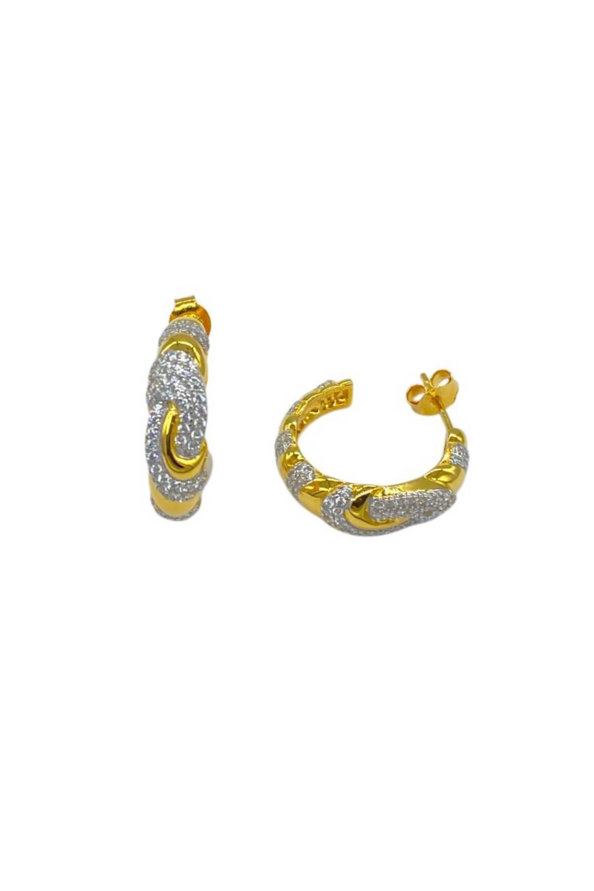 İthal Goldie Vintage Halka Küpe